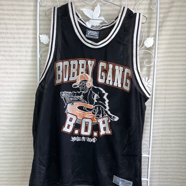 빈티지 차콜 레터링 나시 y2k 스트릿 갸루 펑키492