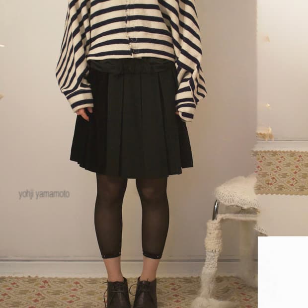 velvet mix wool skirt 