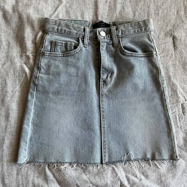 모디핏 자체제작 연청치마 데님스커트 판매 키작녀 지그재그 에이블리