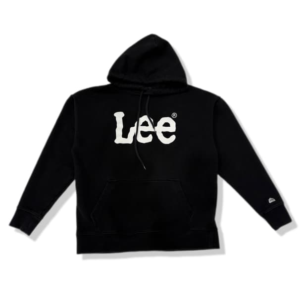 lee big twich loose fit hoodie black