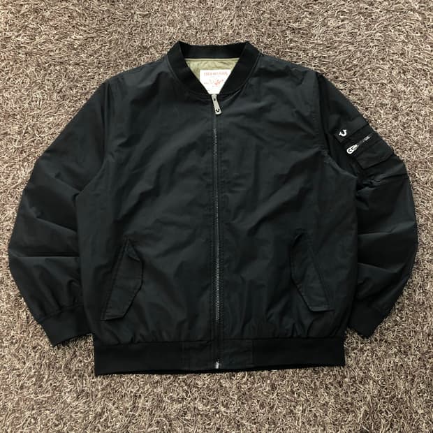 트루릴리전 봄버 블루종 자켓