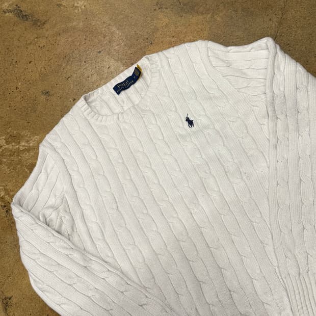 폴로 랄프로렌 화이트 니트