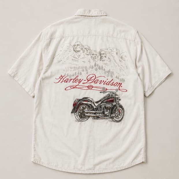 Harley-Davidson 할리 데이비슨 실크 모터사이클  반팔 셔츠