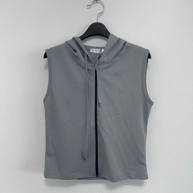 hoodie vest zip-up 
