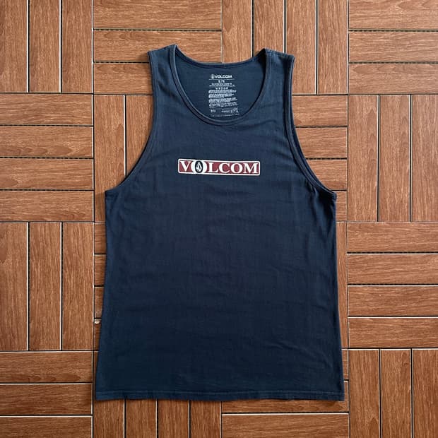 Volcom logo printing cotton sleevless