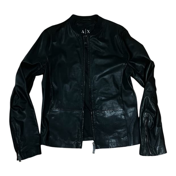 2016ss/ 아르마니 익스체인지 100 천연 Nappa소가죽자켓