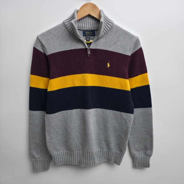 [S] 폴로 랄프로렌 쿼터집업 니트 신형 큐알택