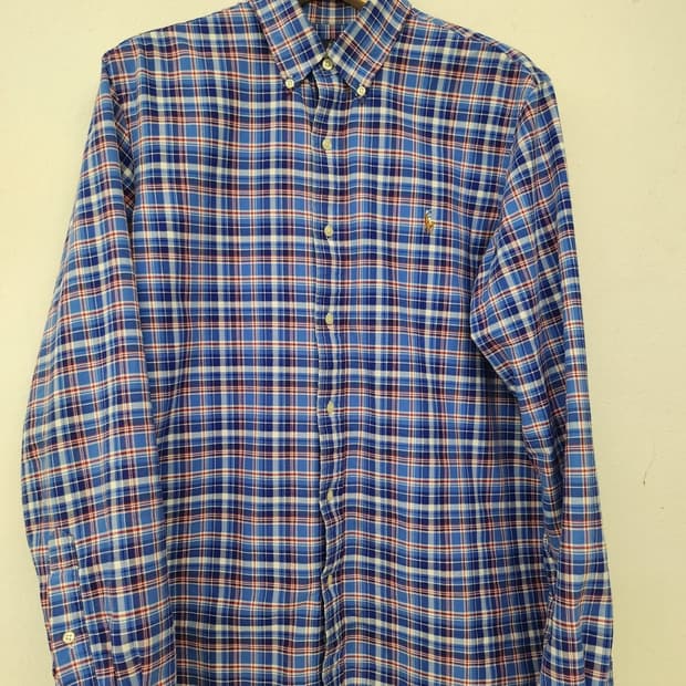 랄프로렌 클래식핏 체크 셔츠 L 