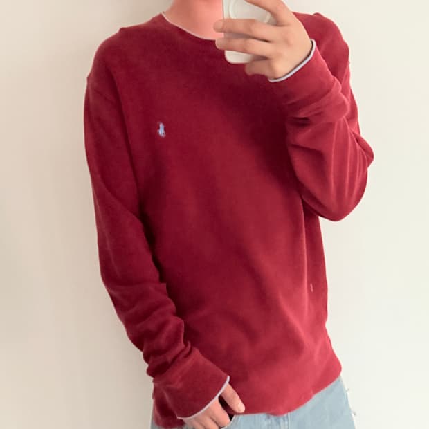 폴로 랄프로렌 와플 긴팔티 