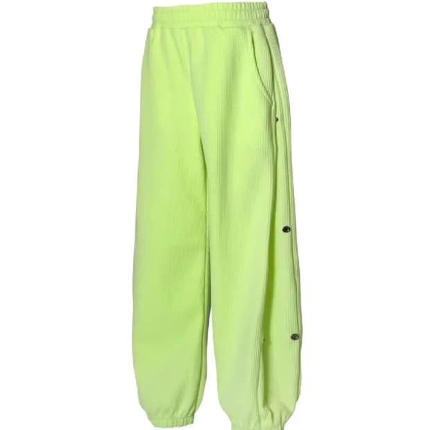 mjd 30pcs 한정판 사이드 스냅팬츠 라임