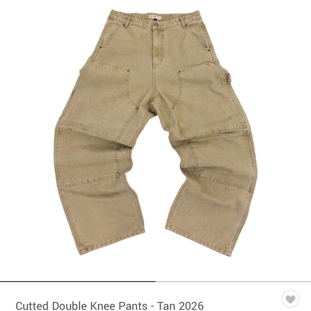 (구매글) 아오이로 커티드 더블니 팬츠 2사이즈