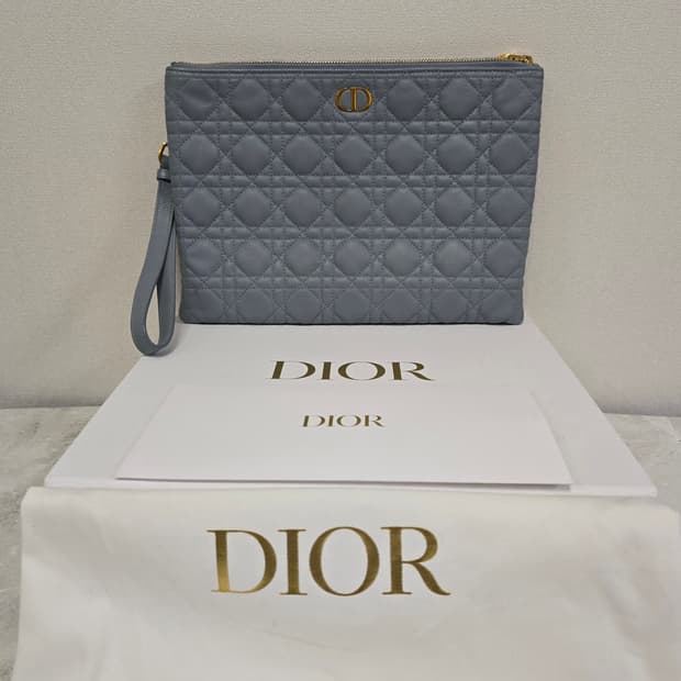 디올 카로 파우치 CD 로고 클러치 라지 판매