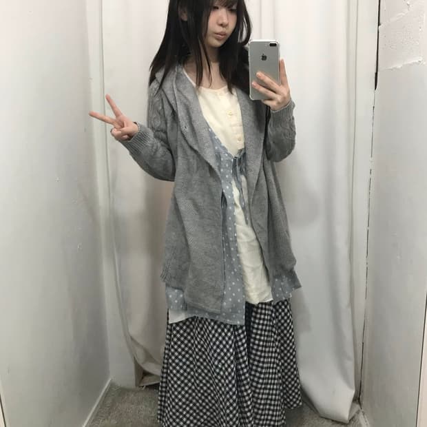 그레이 레이어드 코디 세트 🤍