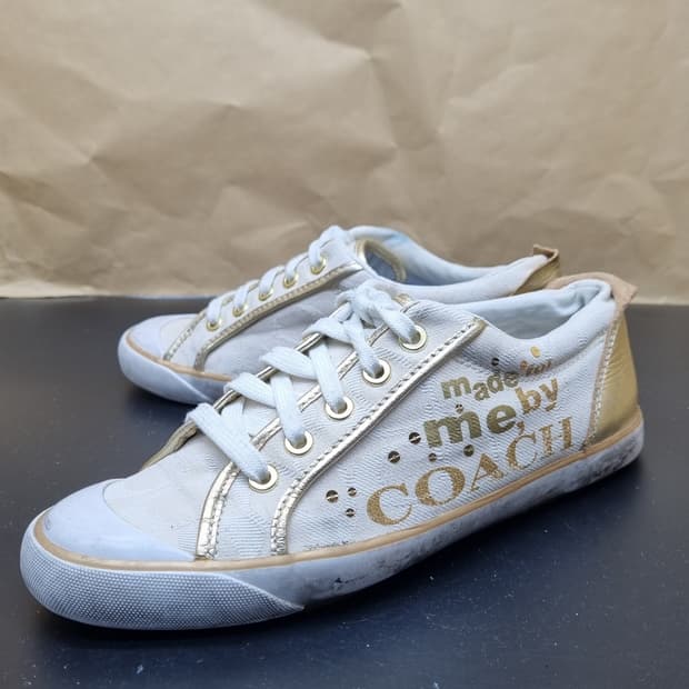 코치 골드 스니커즈 245