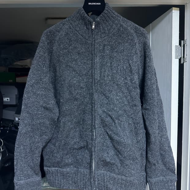 [L] 구형 유니클로 니트 집업 가디건 차콜