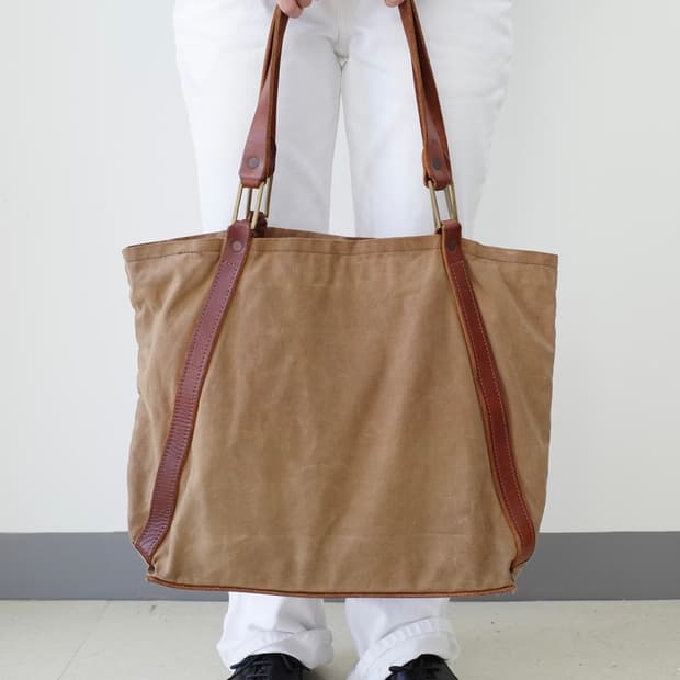 조슈 벨라 왁스 캔버스/레더 토트백