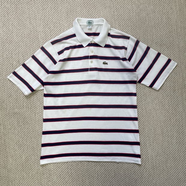 80s usa라코스테 izod lacoste 스트라이프 반팔티 