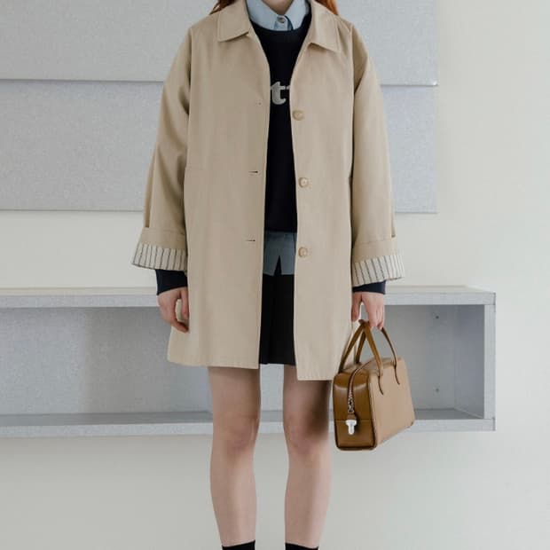 노운 베러 하프 트렌치 코트