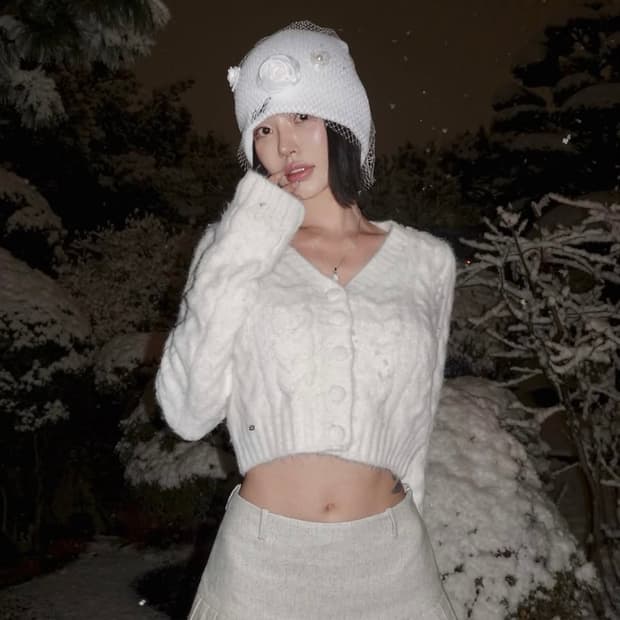 페일제이드 24FW Wool Hairy Crop Cardigan