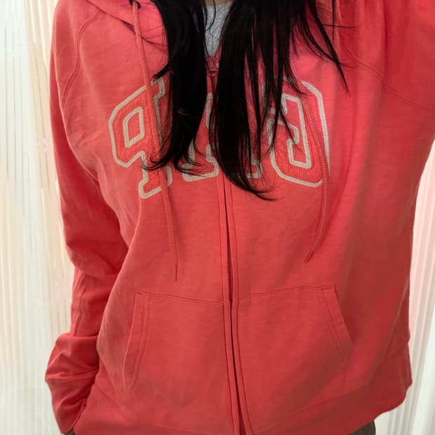 갭 코랄핑크 후드집업 xl