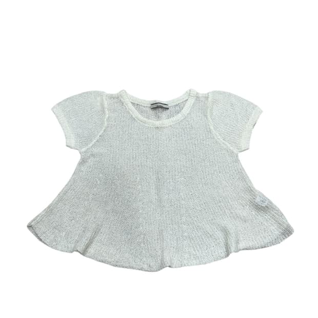 플리츠 반팔 니트