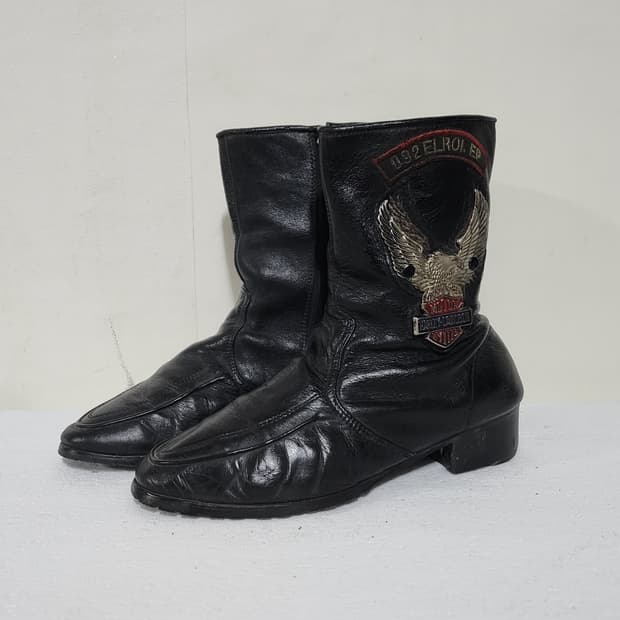 빈티지 바이크 가죽 부츠