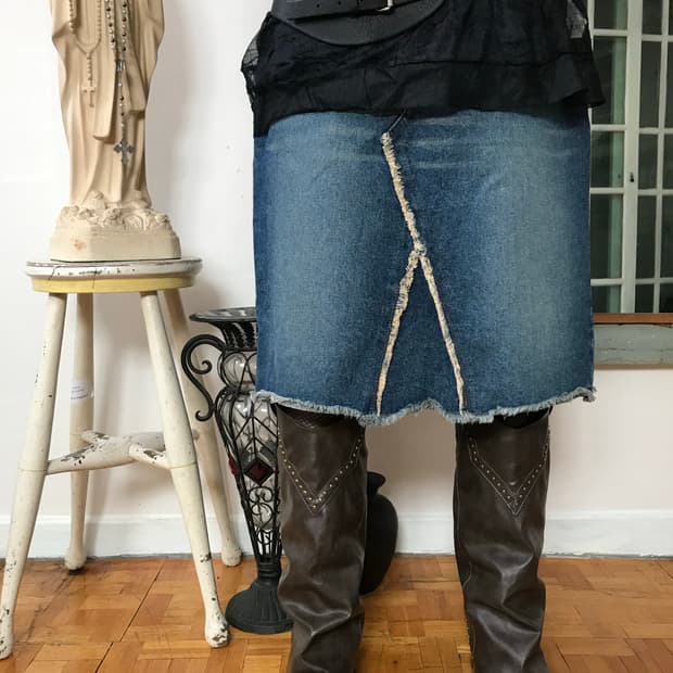 vintage denim skirt (26inch)