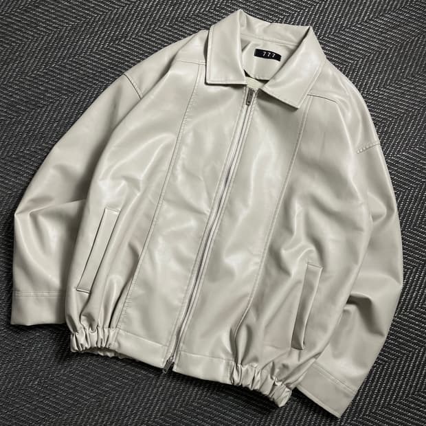 빈티지 투웨이 레더 블루종 자켓y 4541