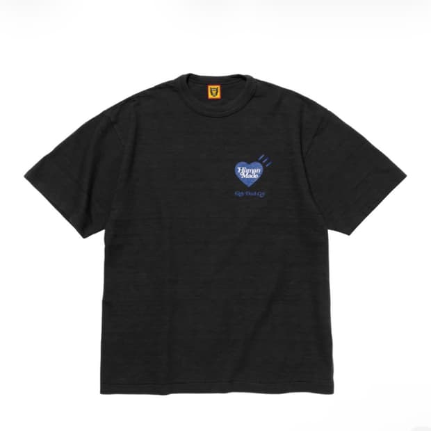 XL) 휴먼 메이드 x 베르디 걸스 돈 크라이 화이트 데이 티셔츠 블랙