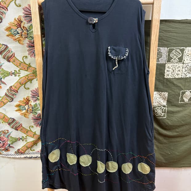 히피 모리 에스닉 디테일 나시 원피스 