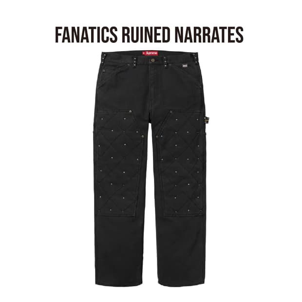 [34]슈프림 X b.b 시몬 스터드 더블니 워크 팬츠