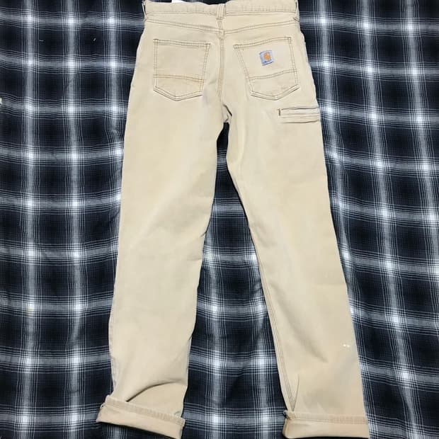 칼하트 덕 캔버스 릴렉스드 핏 베이지 워크 팬츠