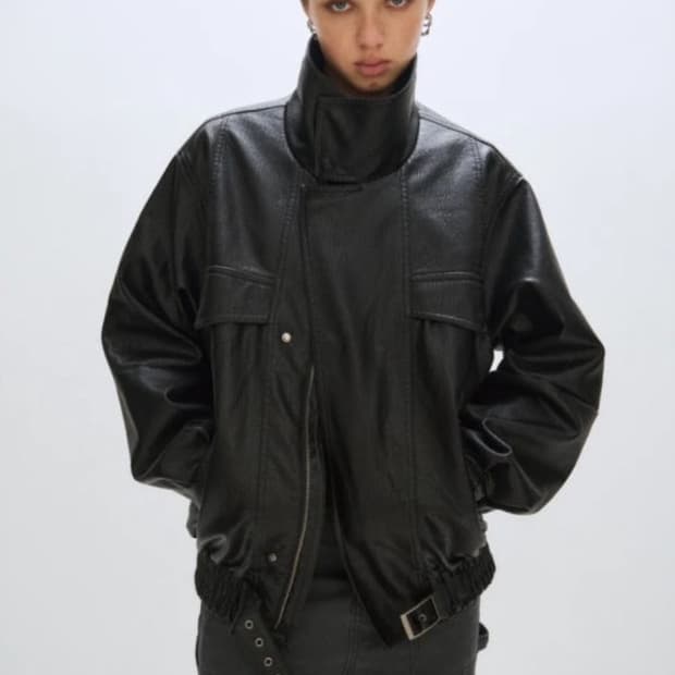 플리즈 프로젝트 비건레더 플라이트 자켓 ""삽니다""