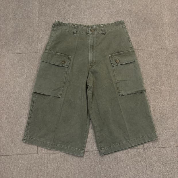 vintage japan 우먼스 밀리터리 와이드 몽키팬츠 m