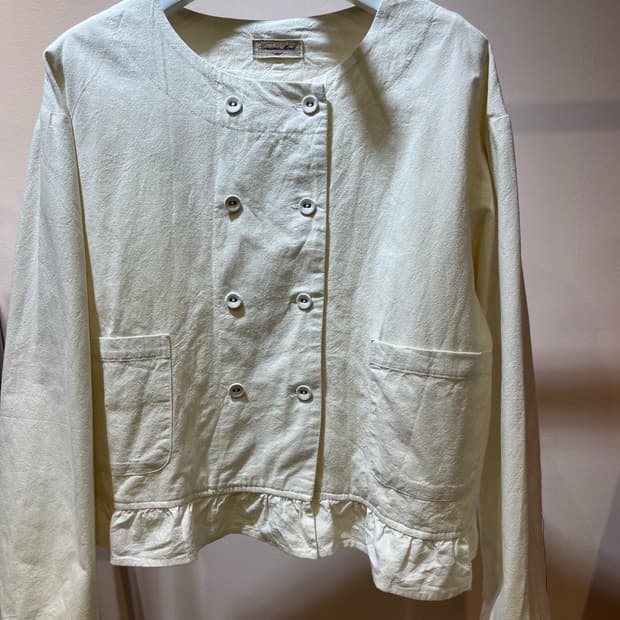 일본 아이보리 프릴자켓