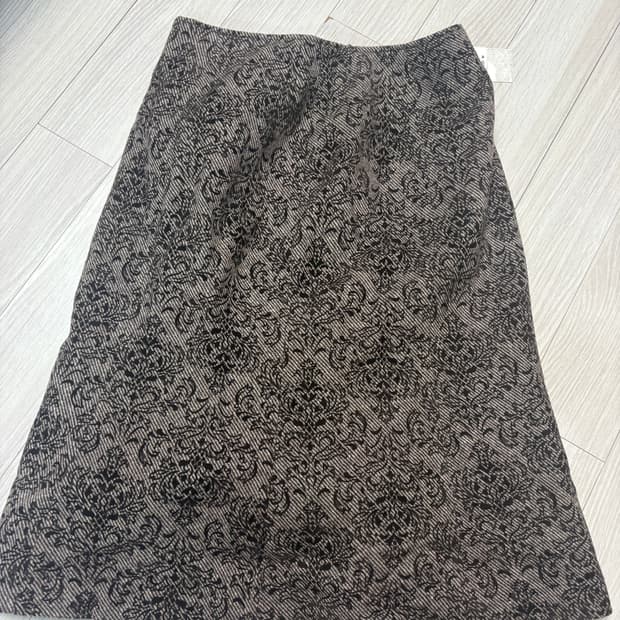 Vintage 브라운 미디 기장 스커트