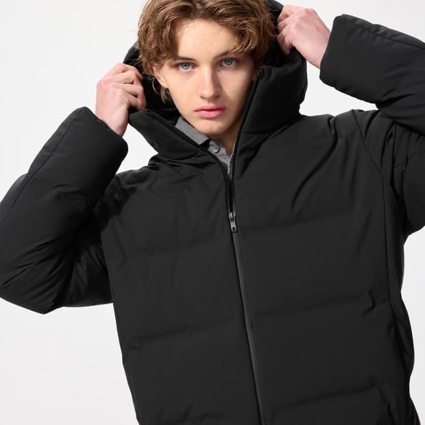 유니클로 심리스다운파카 블랙 S