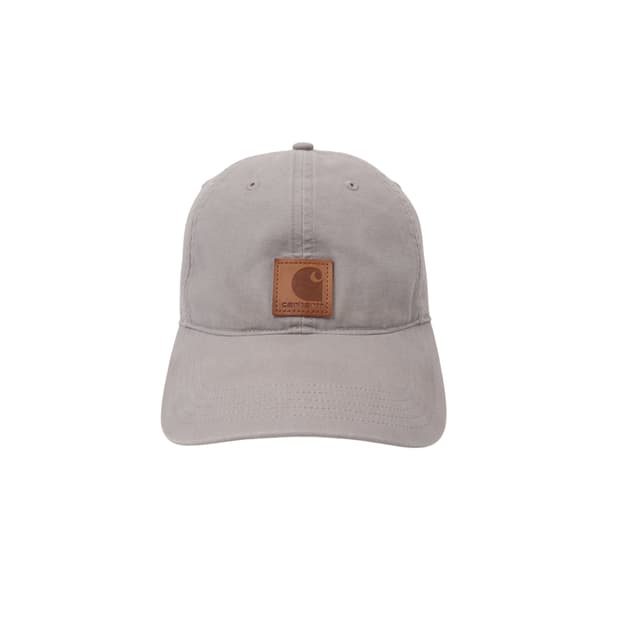 칼하트 그레이 레더탭 캔버스 캡