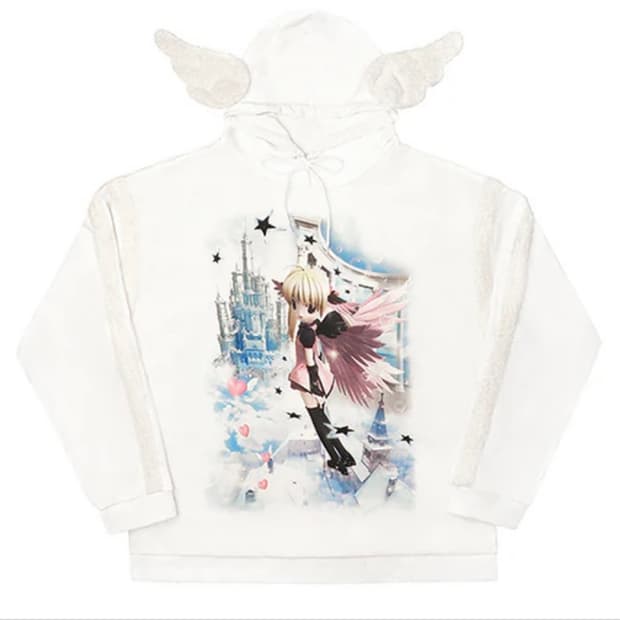 CFIERCE 씨피어스 날개 후드 후드티 사이버코어 서브컬쳐 브랜드