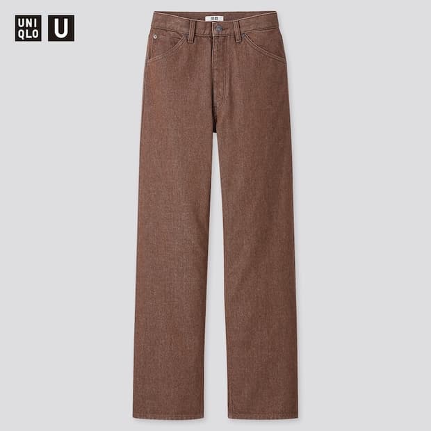 Uniqlo U/하이라이즈 보이프렌드진 다크브라운/27