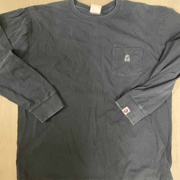 [2XL] 베이프 스몰로고 긴팔 블랙(빈티지)