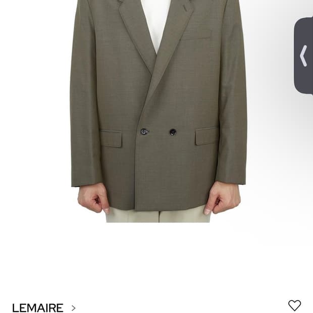 르메르 22fw 오버핏 울 더블 블레이저 자켓 카키 4