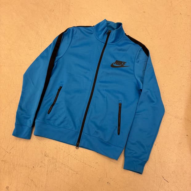 나이키 스몰로고 블루 투웨이 져지