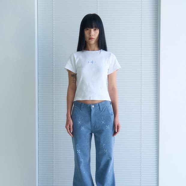 suhsuh 서서 바지 flower printed pigment