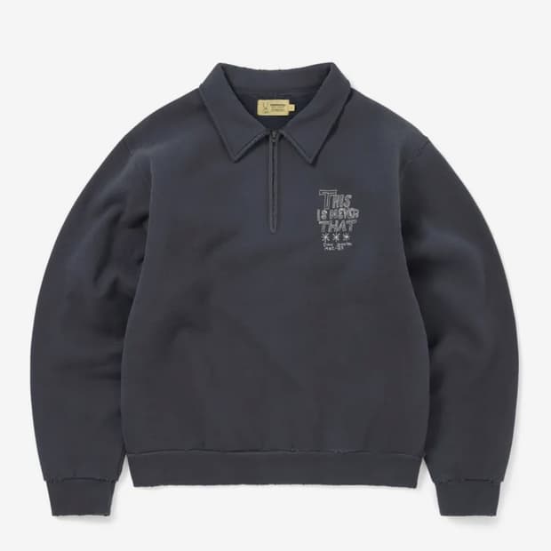 (새상품) 디스이즈네버댓 다니엘존스턴 하프집업 스웻셔츠 L