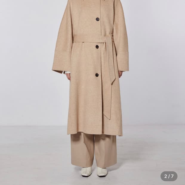 모한 카멜 코트 (새상품)