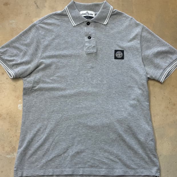 M 스톤아일랜드 슬림핏 카라 short T-shirt