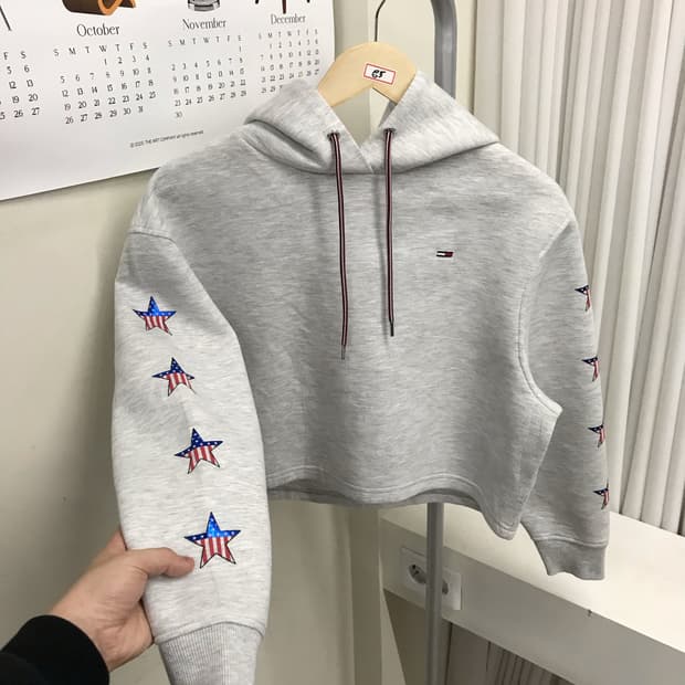 타미 크롭 후드티