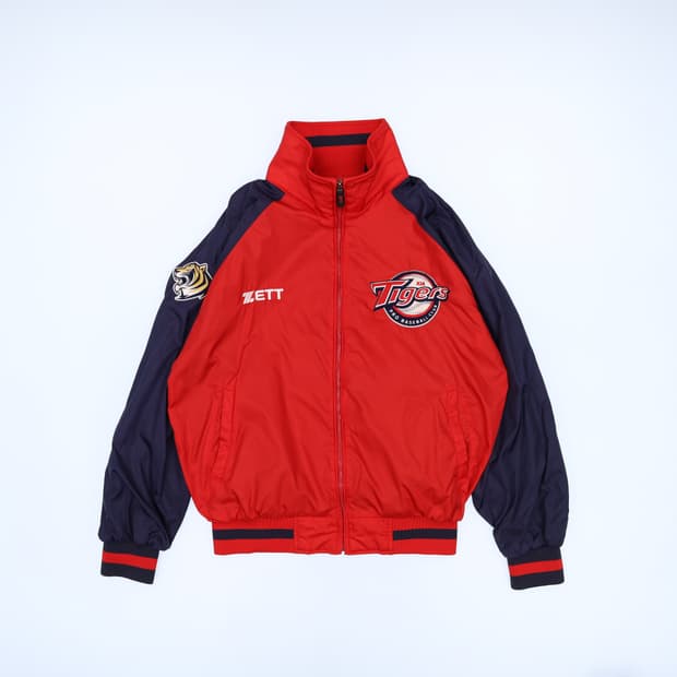 [XL] 기아 타이거즈 올드 자수 춘추 바람막이 야구 점퍼 N6991