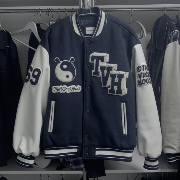 더바이닐하우스 바시티 자켓 / 네이비 L